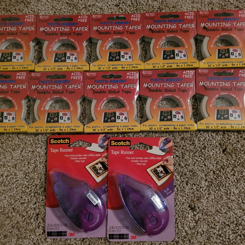 DOUBLE-SIDED MOUNTING TAPE/ TAPE RUNNERS (12)